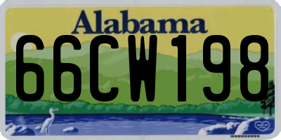 AL license plate 66CW198