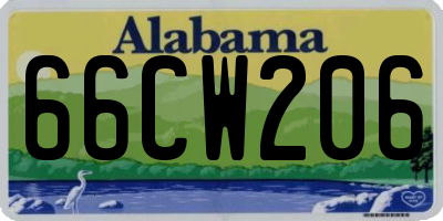 AL license plate 66CW206