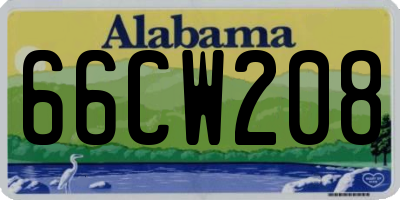 AL license plate 66CW208