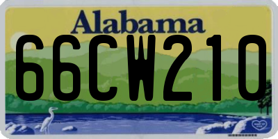 AL license plate 66CW210