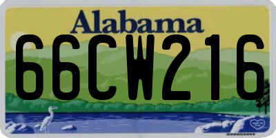 AL license plate 66CW216