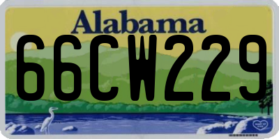 AL license plate 66CW229