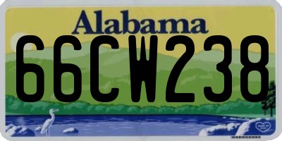 AL license plate 66CW238
