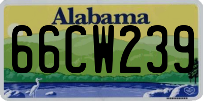 AL license plate 66CW239