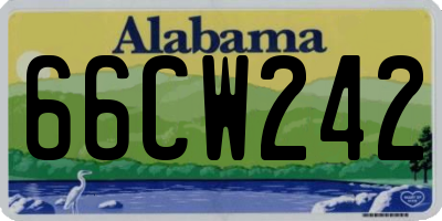 AL license plate 66CW242