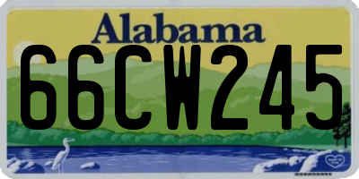 AL license plate 66CW245