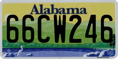 AL license plate 66CW246