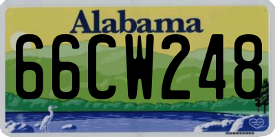 AL license plate 66CW248
