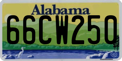 AL license plate 66CW250