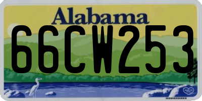 AL license plate 66CW253