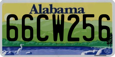 AL license plate 66CW256