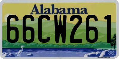 AL license plate 66CW261