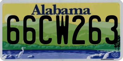 AL license plate 66CW263