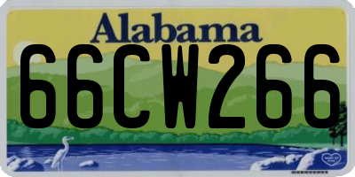 AL license plate 66CW266