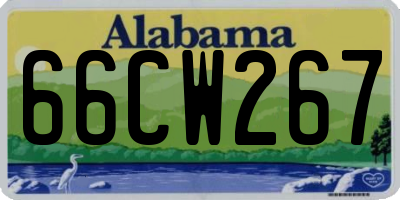 AL license plate 66CW267