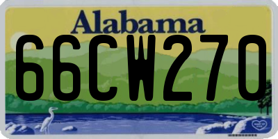 AL license plate 66CW270
