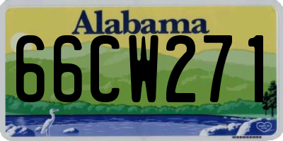 AL license plate 66CW271