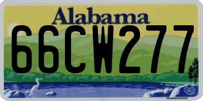 AL license plate 66CW277