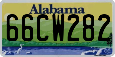 AL license plate 66CW282