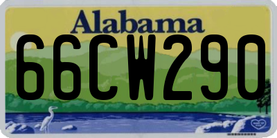 AL license plate 66CW290