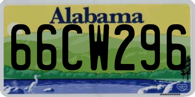 AL license plate 66CW296