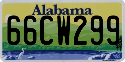 AL license plate 66CW299