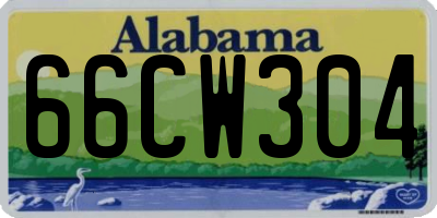 AL license plate 66CW304