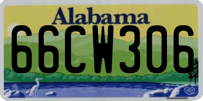AL license plate 66CW306