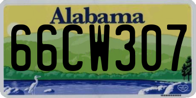 AL license plate 66CW307