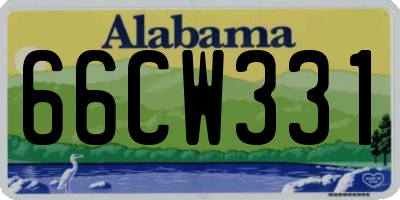 AL license plate 66CW331