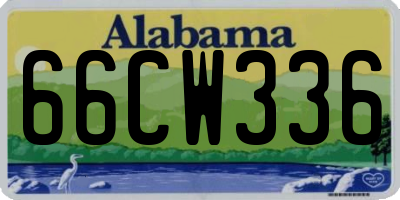 AL license plate 66CW336