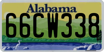 AL license plate 66CW338