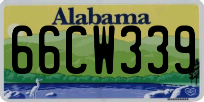 AL license plate 66CW339