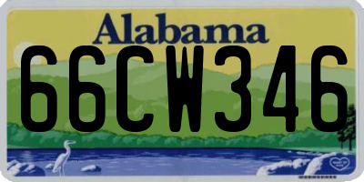 AL license plate 66CW346