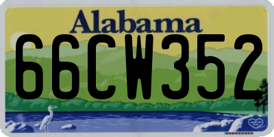 AL license plate 66CW352