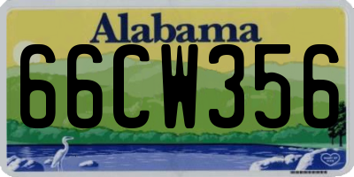 AL license plate 66CW356