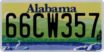 AL license plate 66CW357