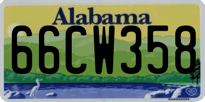 AL license plate 66CW358