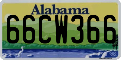 AL license plate 66CW366