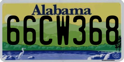 AL license plate 66CW368