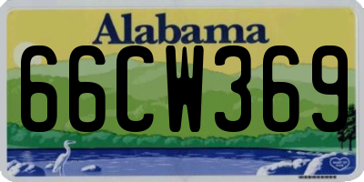 AL license plate 66CW369