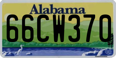 AL license plate 66CW370