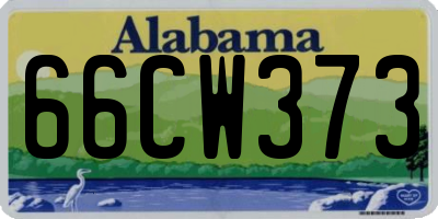 AL license plate 66CW373