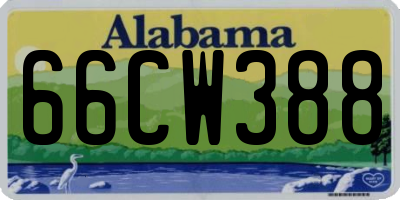 AL license plate 66CW388