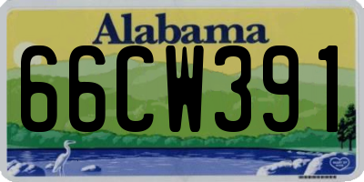 AL license plate 66CW391