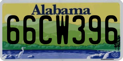 AL license plate 66CW396