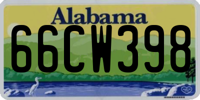AL license plate 66CW398