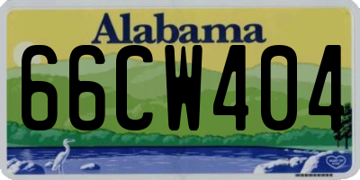 AL license plate 66CW404