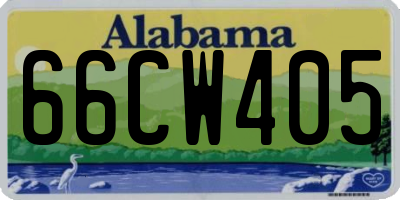 AL license plate 66CW405