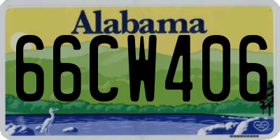 AL license plate 66CW406